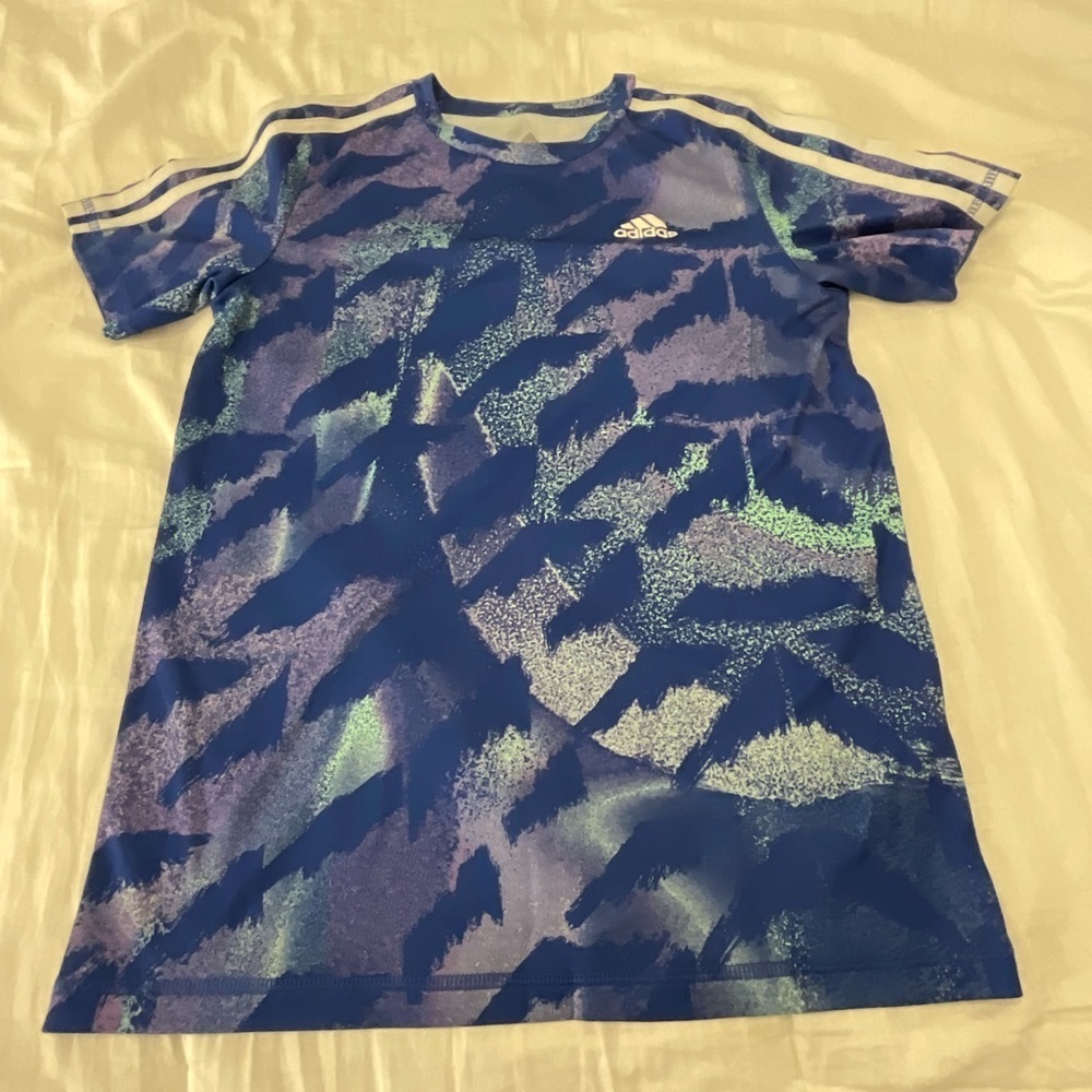 Adidas Blue Tie-Dye Short Sleeve Tee